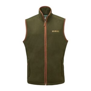 Green CLAAS fleece gilet, front view