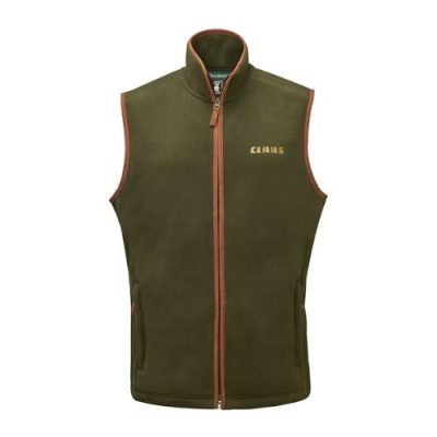 Green CLAAS fleece gilet, front view