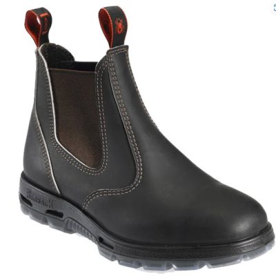 Redback black leather dealer boots