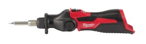 Milwaukee M12 cordless soldering iron, side view