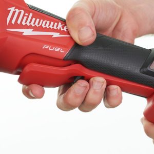 Milwaukee M18 FUEL angle grinder in use