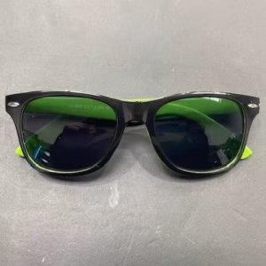 CLAAS Western sunglasses with green lenses, front view