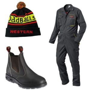 Spring Drivers Kit with overalls, beanie hat and work boots
